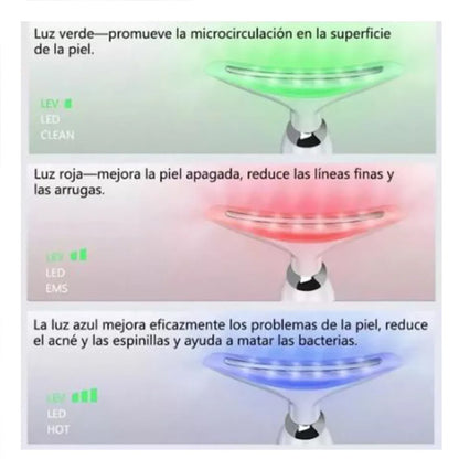 Masajeador Papada Facial LUZ LED
